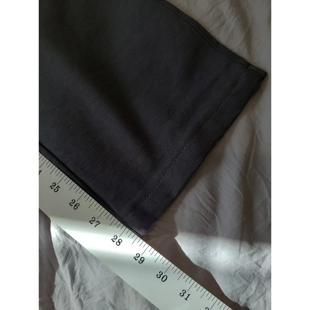 Eddie Bauer Women SZ 10 Grey Ponte Knit PANT stretchstraight‎ leg work casual